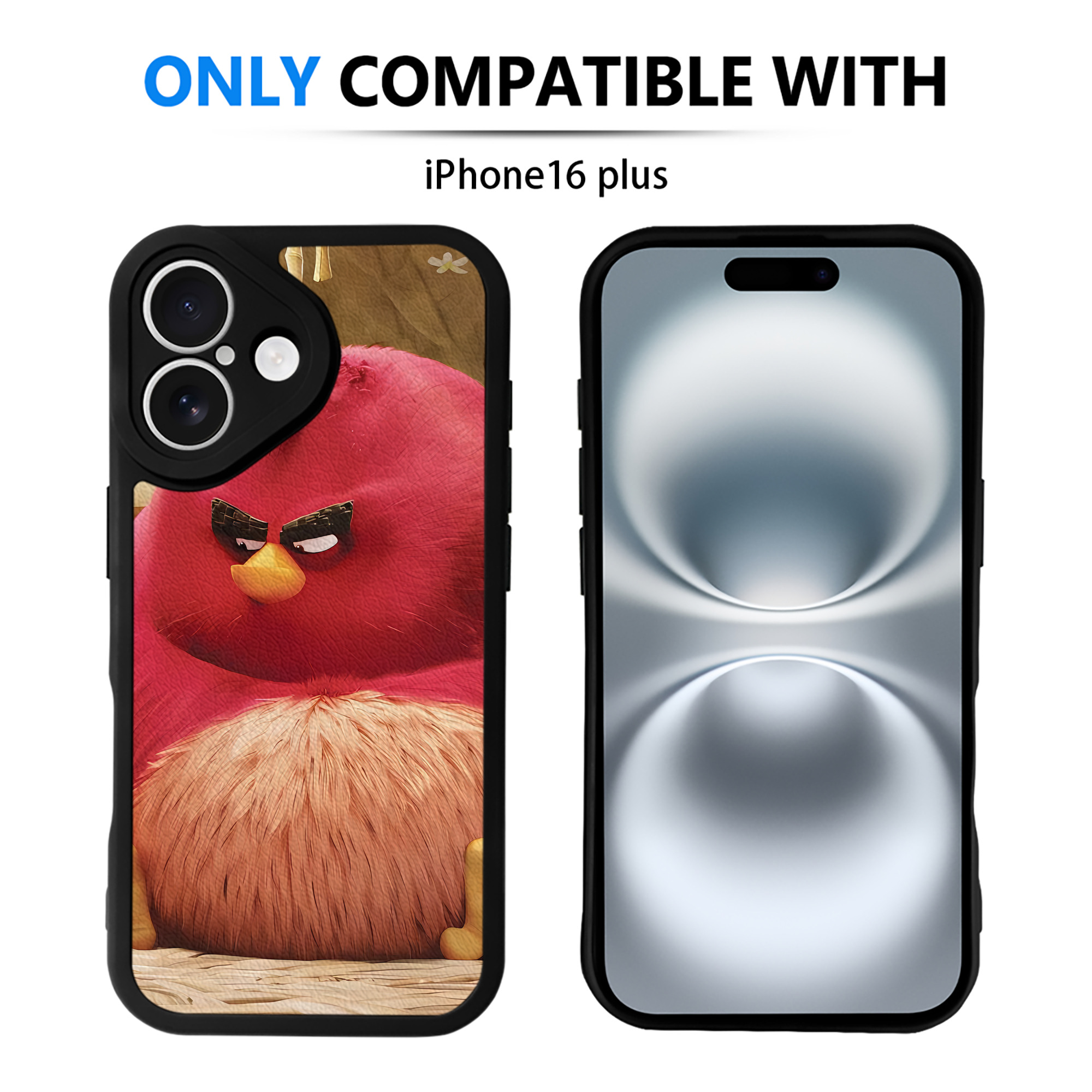 （画像用） Angry Birds アングリーバード 【iPhone 16シリーズ対応】シリコンスマホケース（レザー調） 材質：シリコン